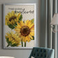 Fresh Picked Sunflowers - Modern Framed Canvas Print