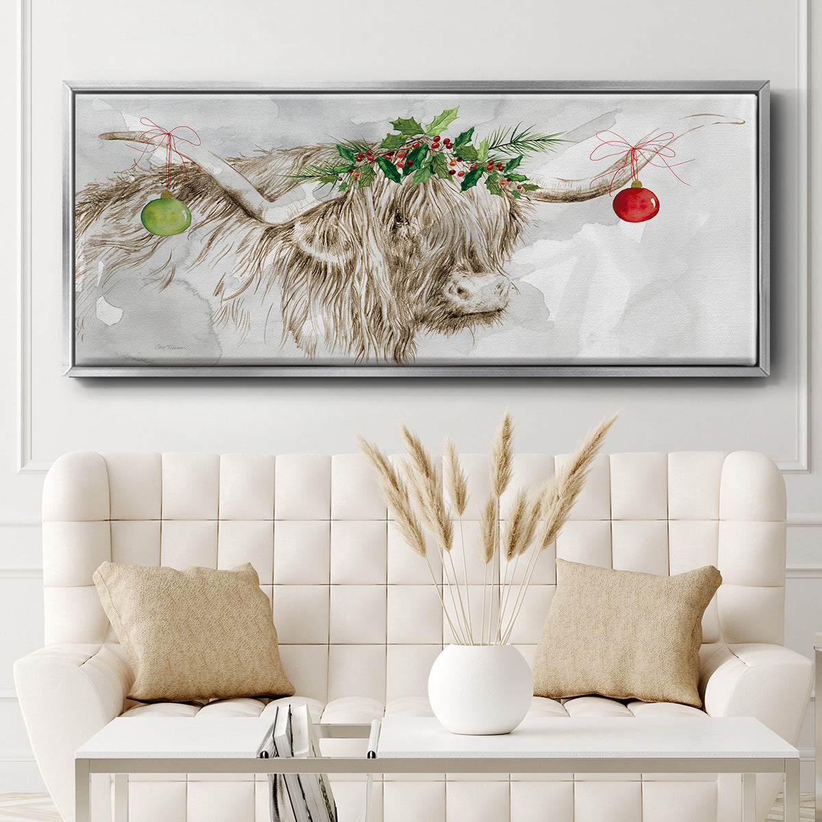 Highland Holidays - Floater Framed Canvas Print