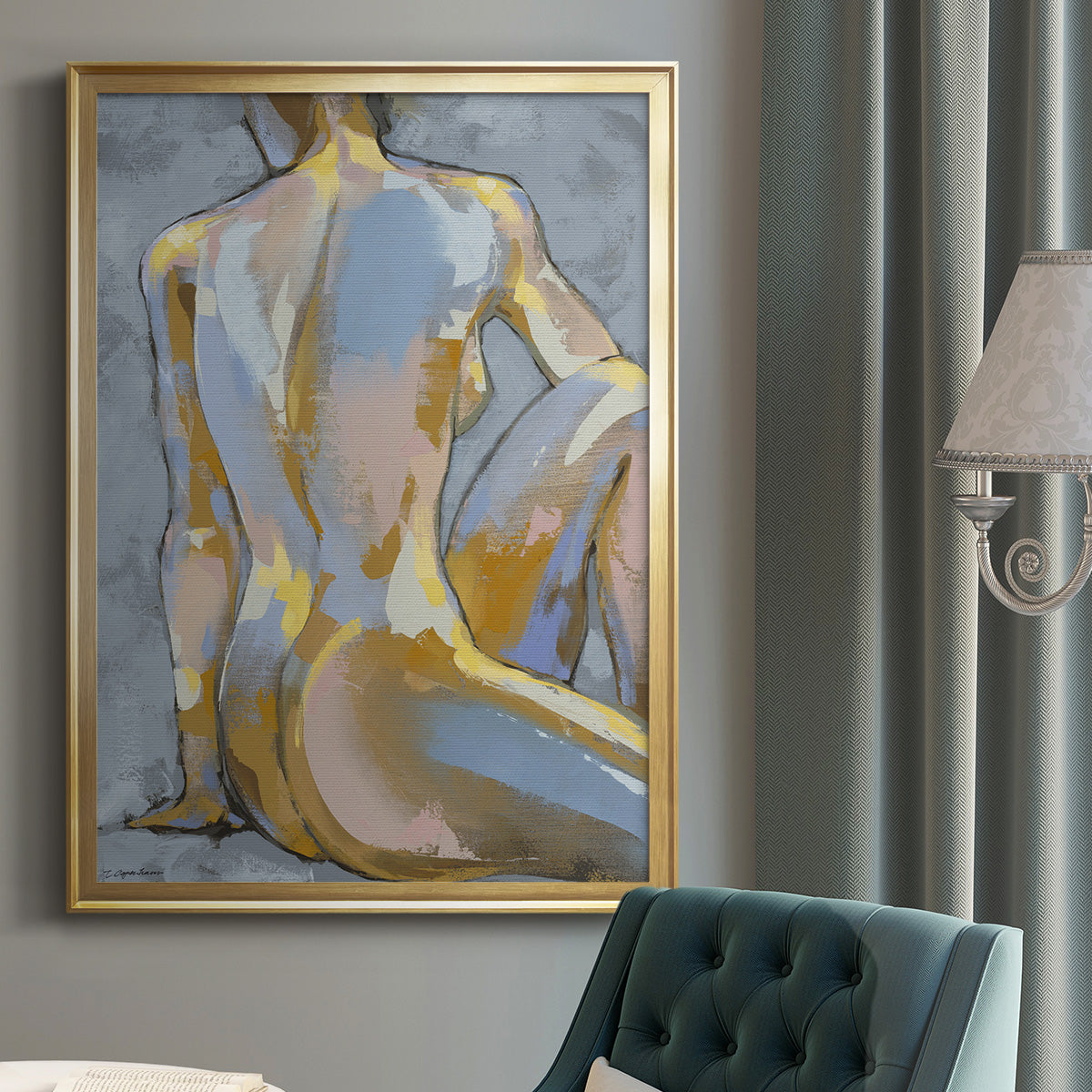Grey Maiden II -  Framed Canvas Print