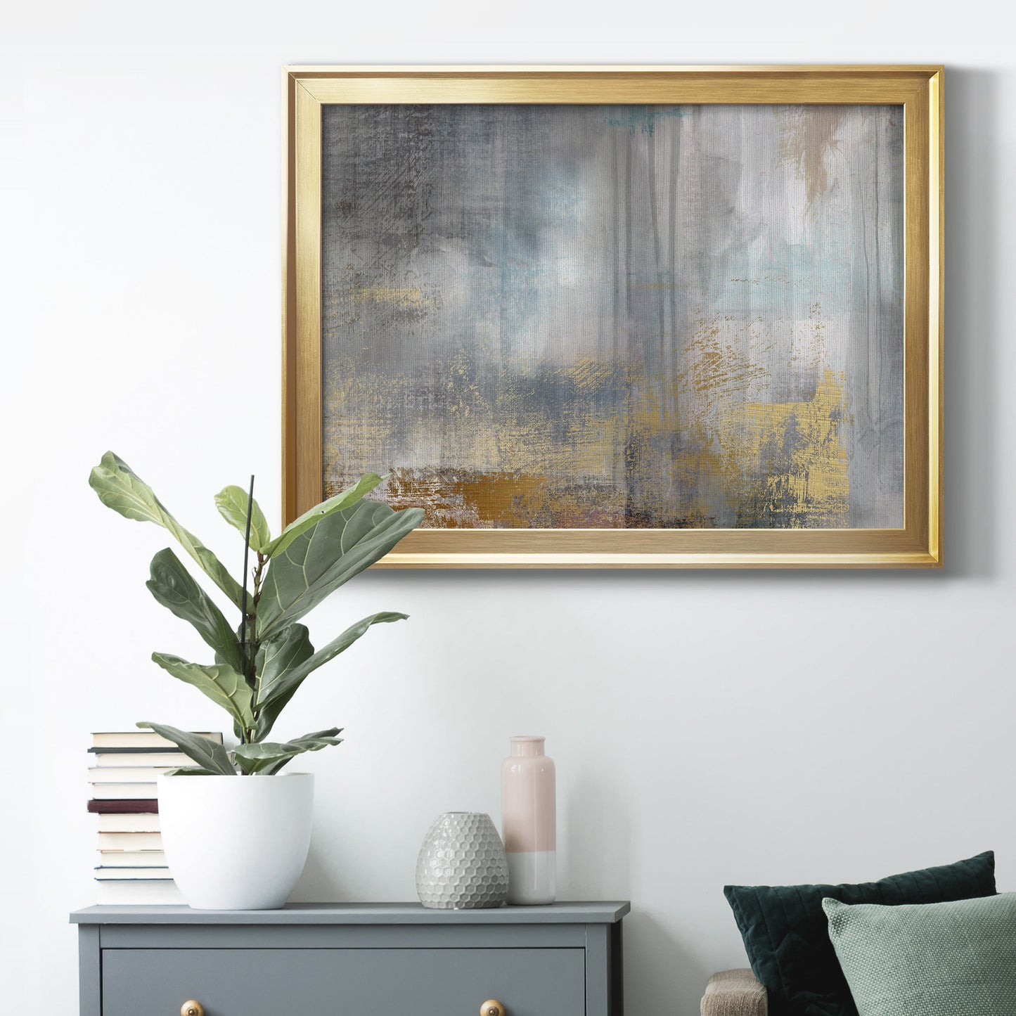 Misty Sky II Revisit - Modern Framed Canvas Print