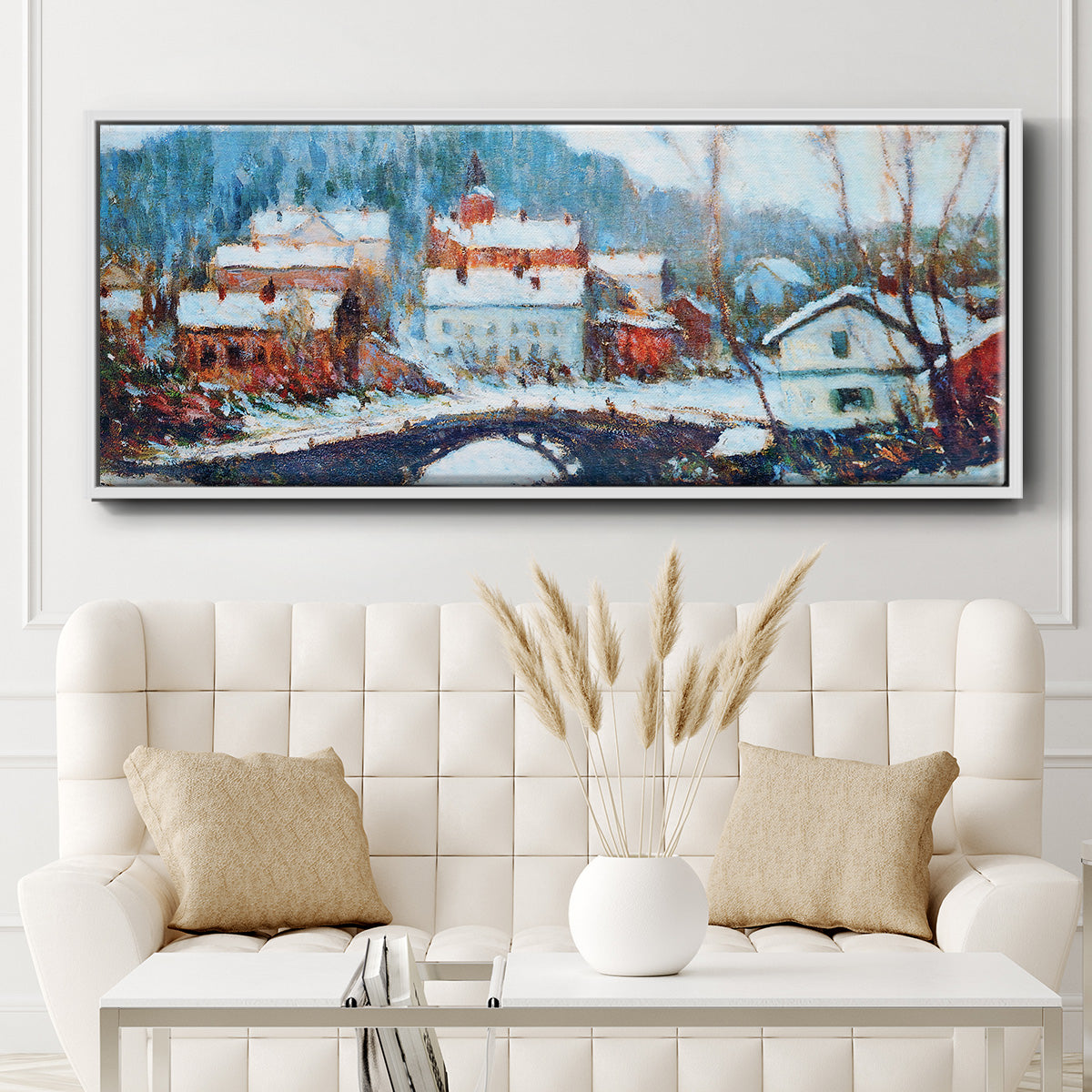 Sandviken, Norway 2, 1895 - Floater Framed Canvas Print