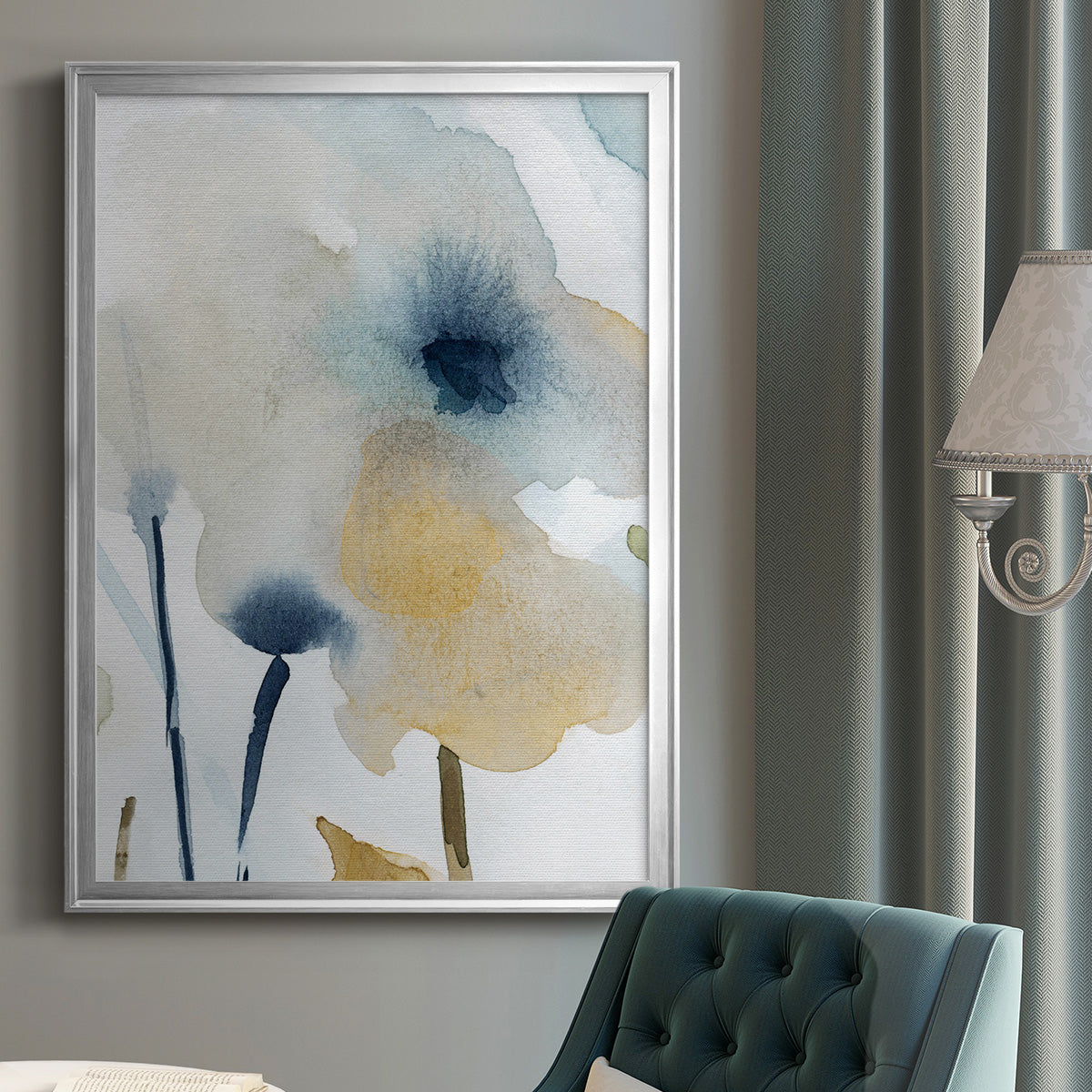 Blooming Wash I - Modern Framed Canvas Print