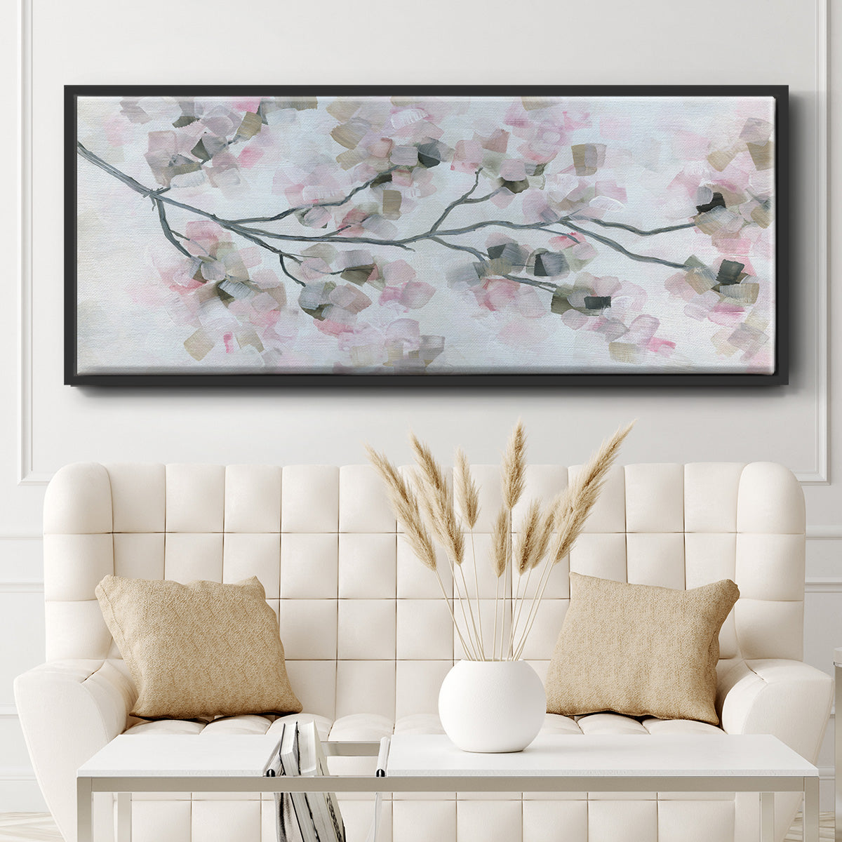 Cherry Blossoms - Floater Framed Canvas Print