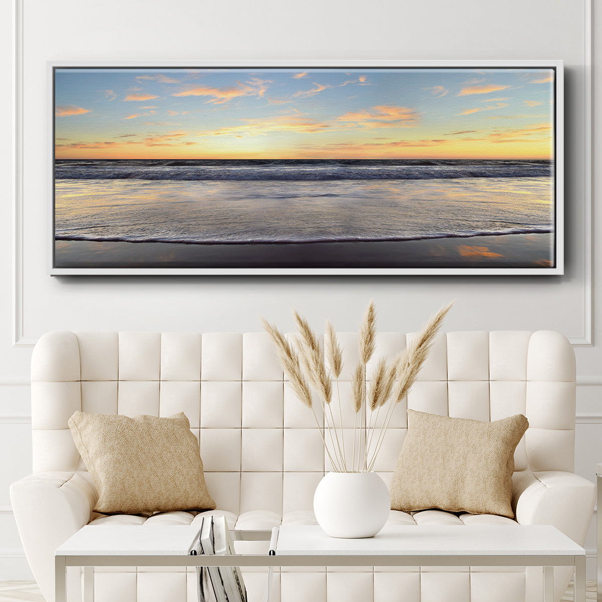 Evening on Venice Beach - Floater Framed Canvas Print