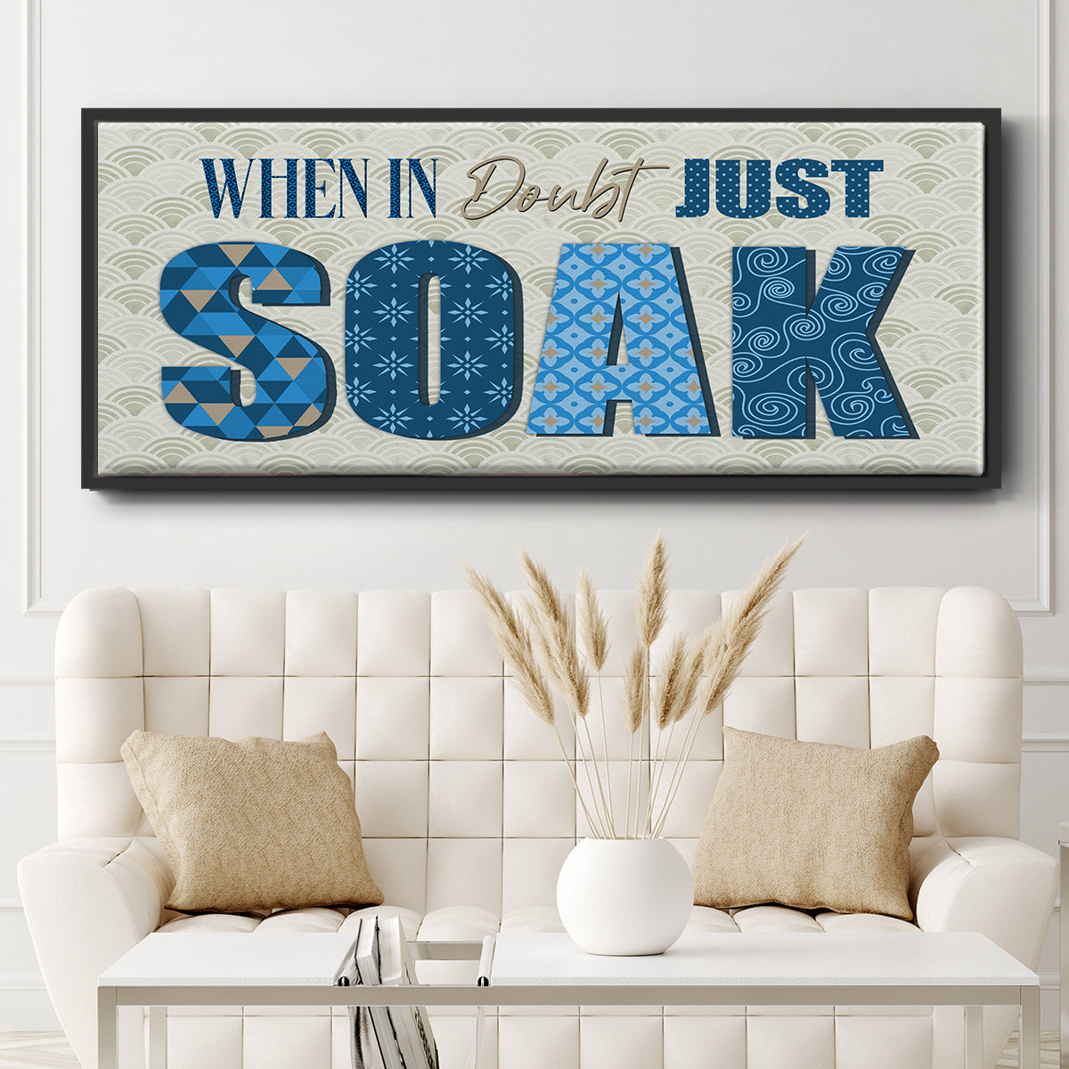 When in Doubt - Floater Framed Canvas Print