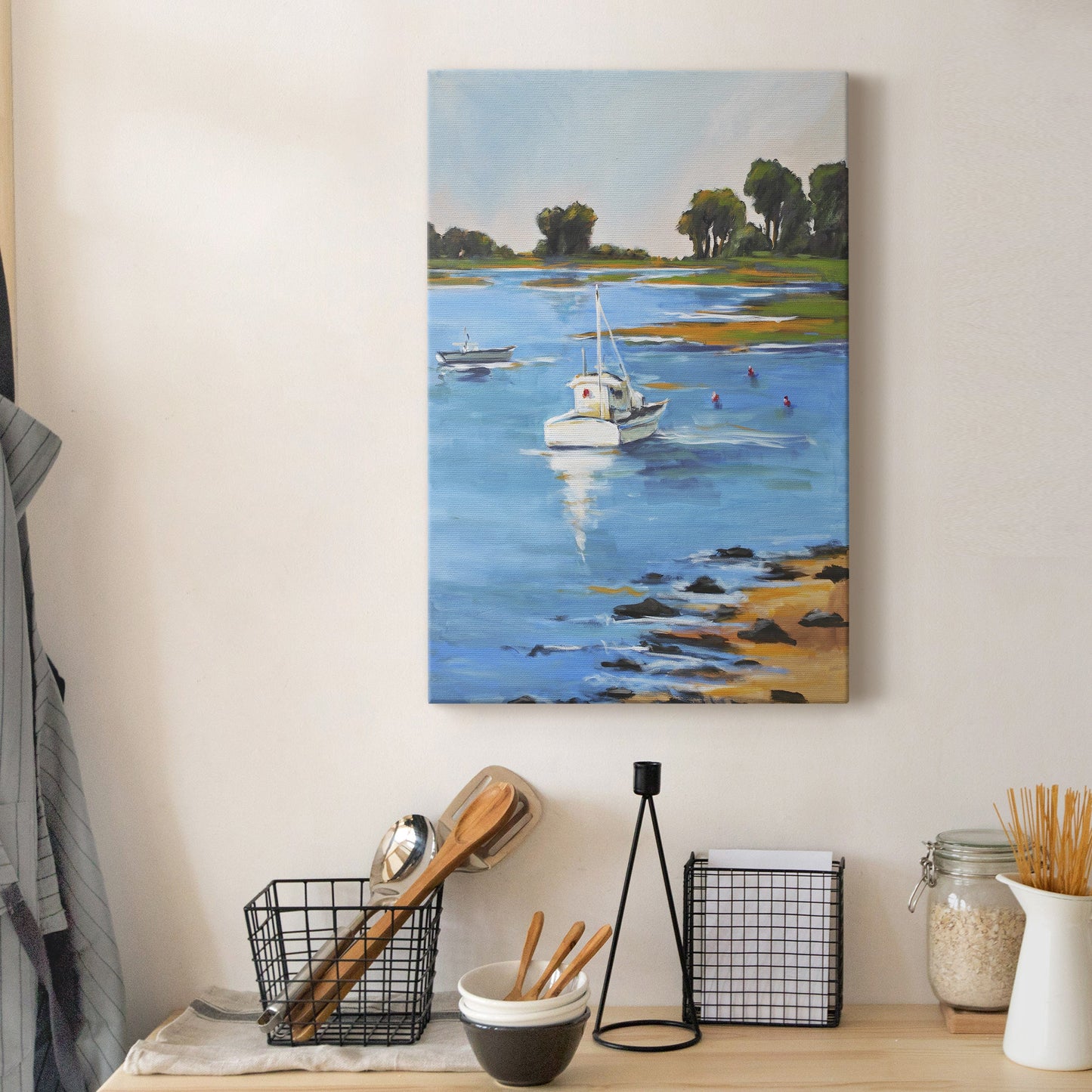 Harbor Side II Premium Gallery Wrapped Canvas - Ready to Hang