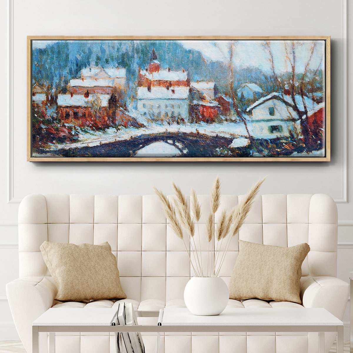 Sandviken, Norway 2, 1895 - Floater Framed Canvas Print