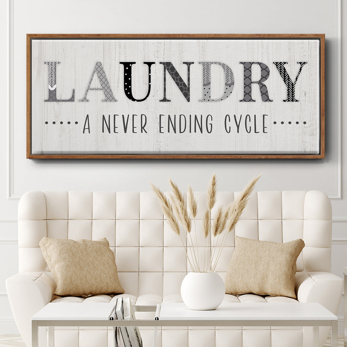 Never Ending - Floater Framed Canvas Print