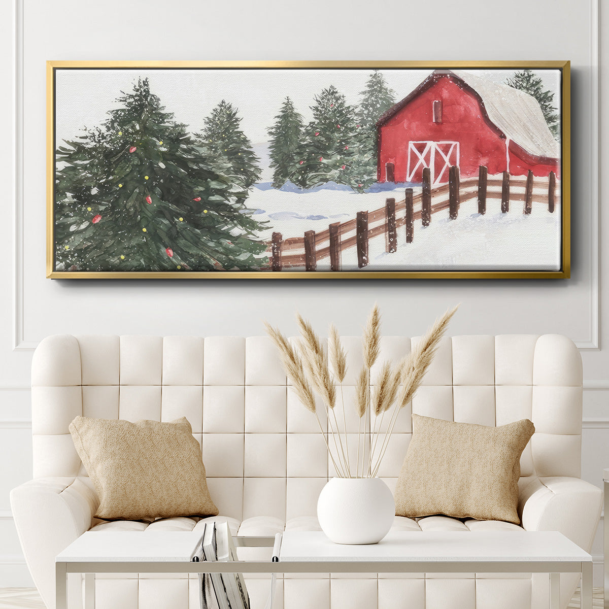 Christmas Time VI - Floater Framed Canvas Print