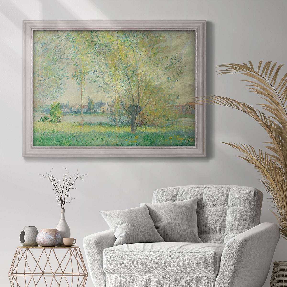 The Willows, 1880 - Ornate Framed Canvas Print