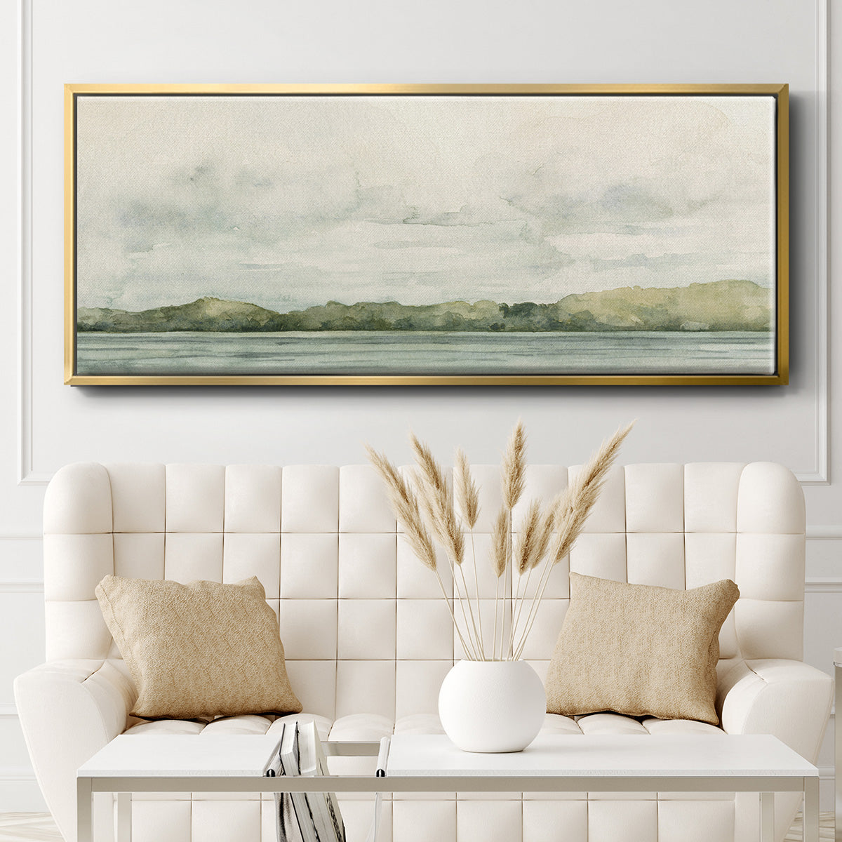 Riverside Views I - Floater Framed Canvas Print