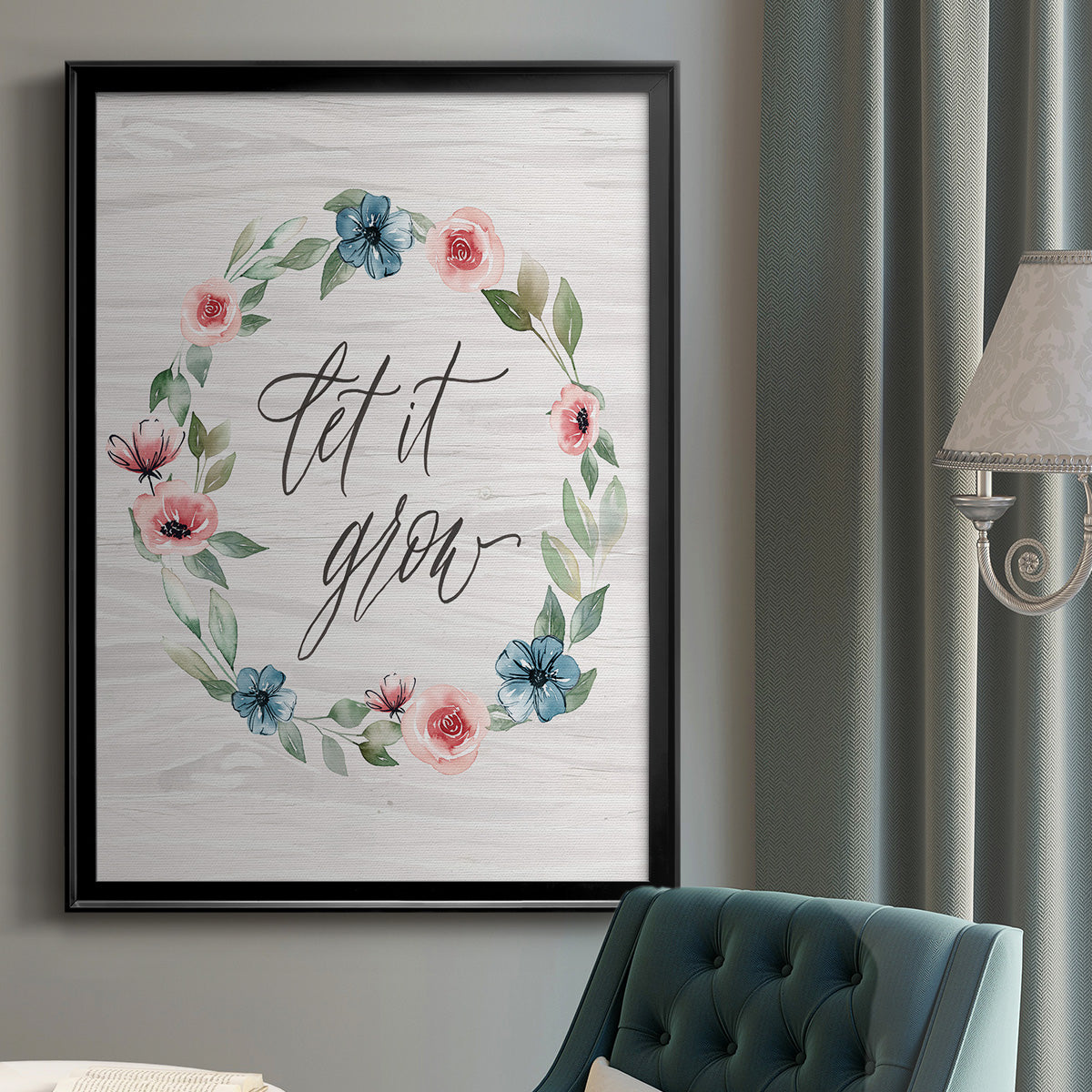 Let It Grow - Modern Framed Canvas Print