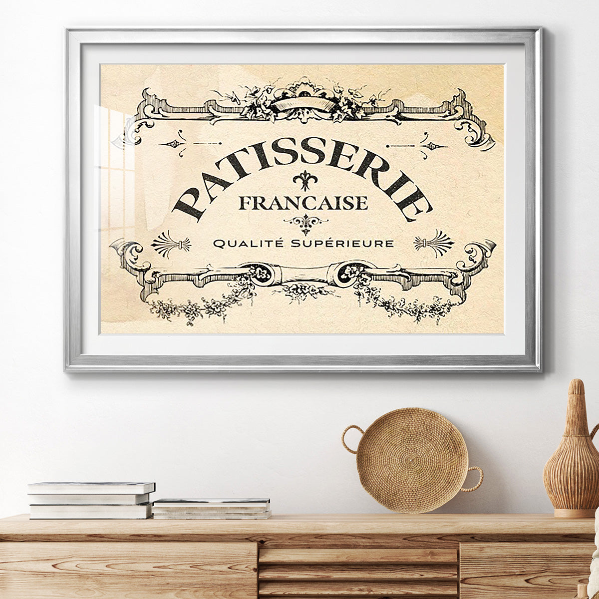 Antique French Label I - Modern Framed Art Print