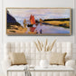 Breakwater at Trouville, Low Tide, 1870 - Floater Framed Canvas Print