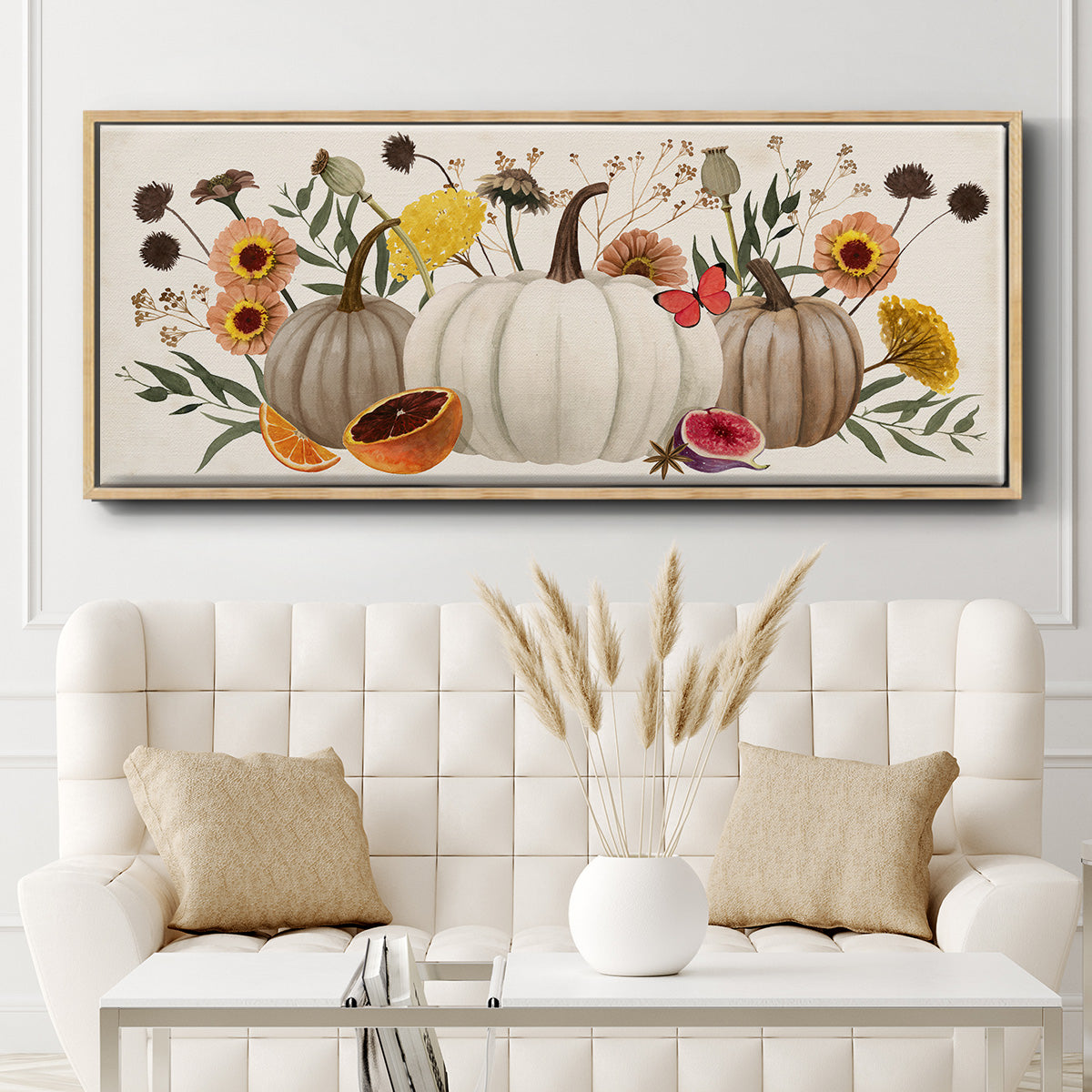 Fall Botanicals - Floater Framed Canvas Print