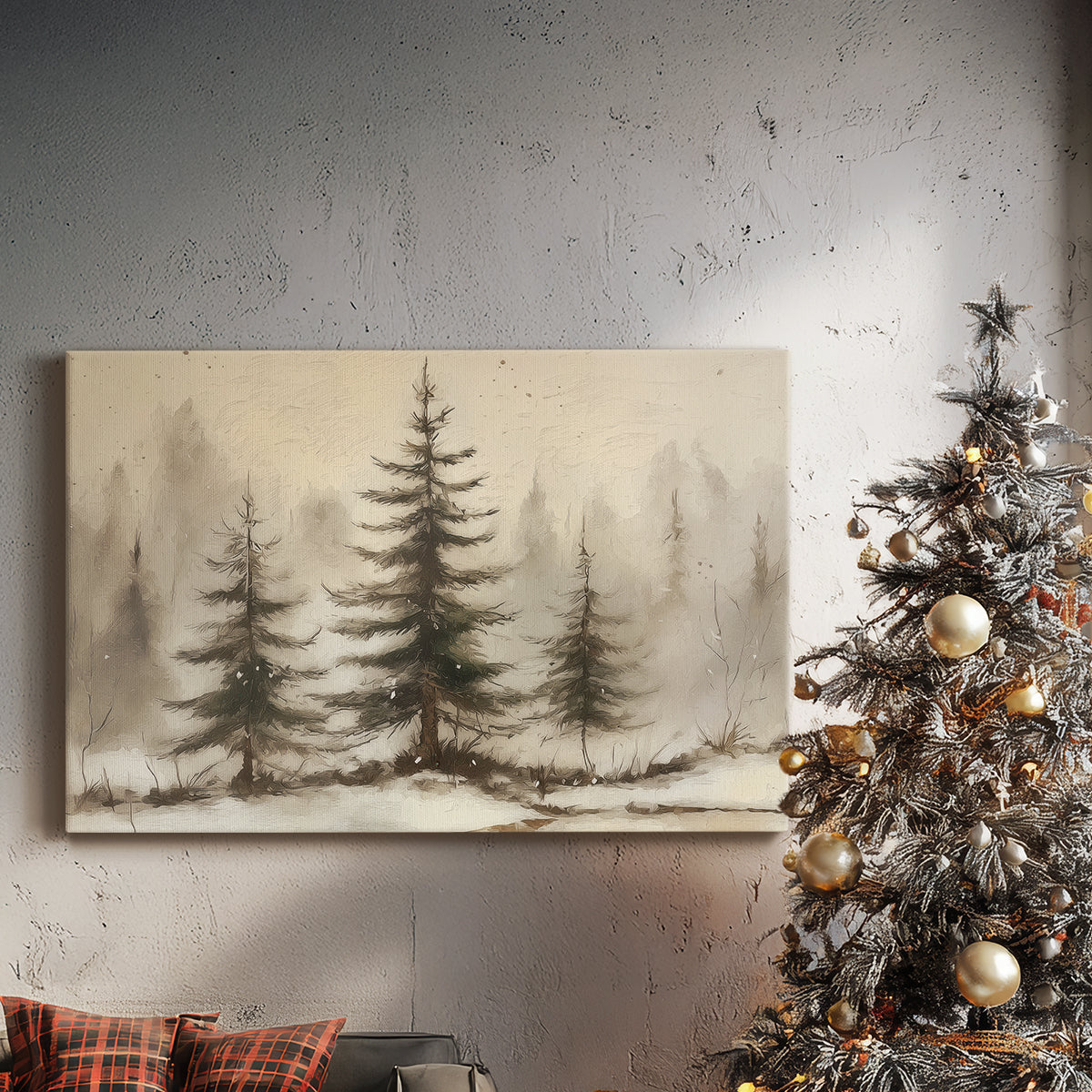 Sugar Whisper of Fir - Canvas Art Print
