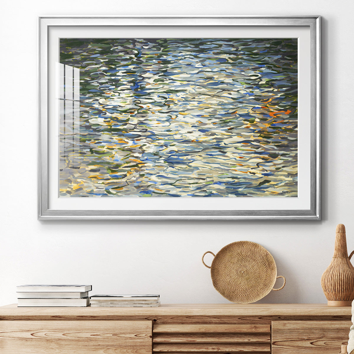 Water Reflections - Modern Framed Art Print