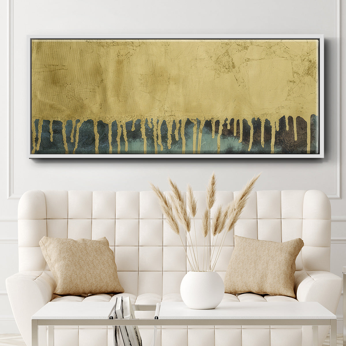 Aquafer II - Floater Framed Canvas Print