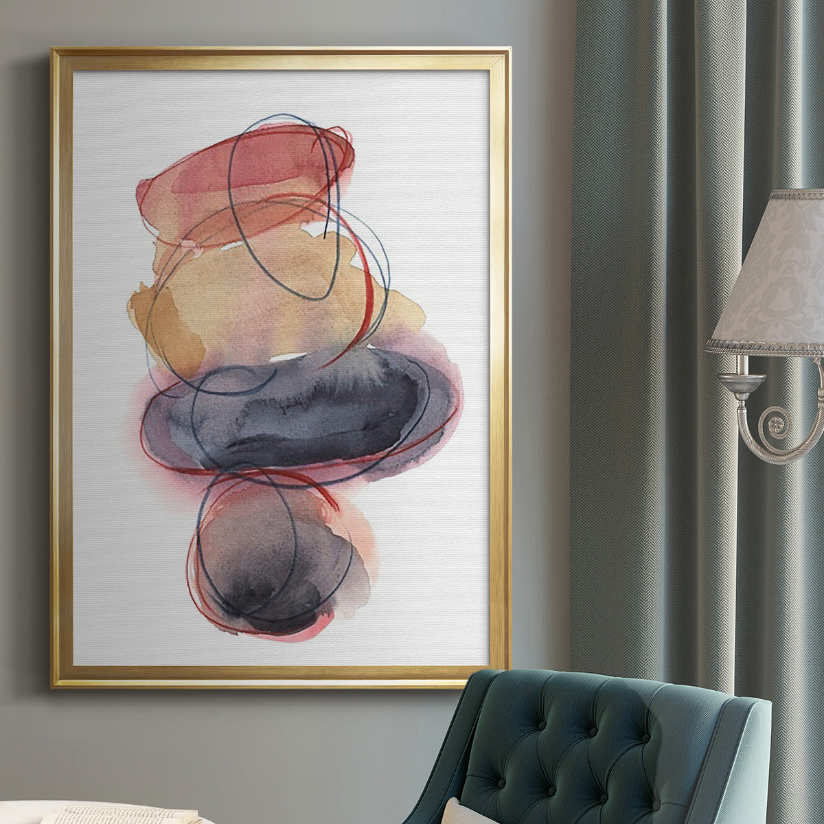 Balancing Act I - Modern Framed Canvas Print