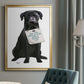 Love and Black Labrador - Modern Framed Canvas Print