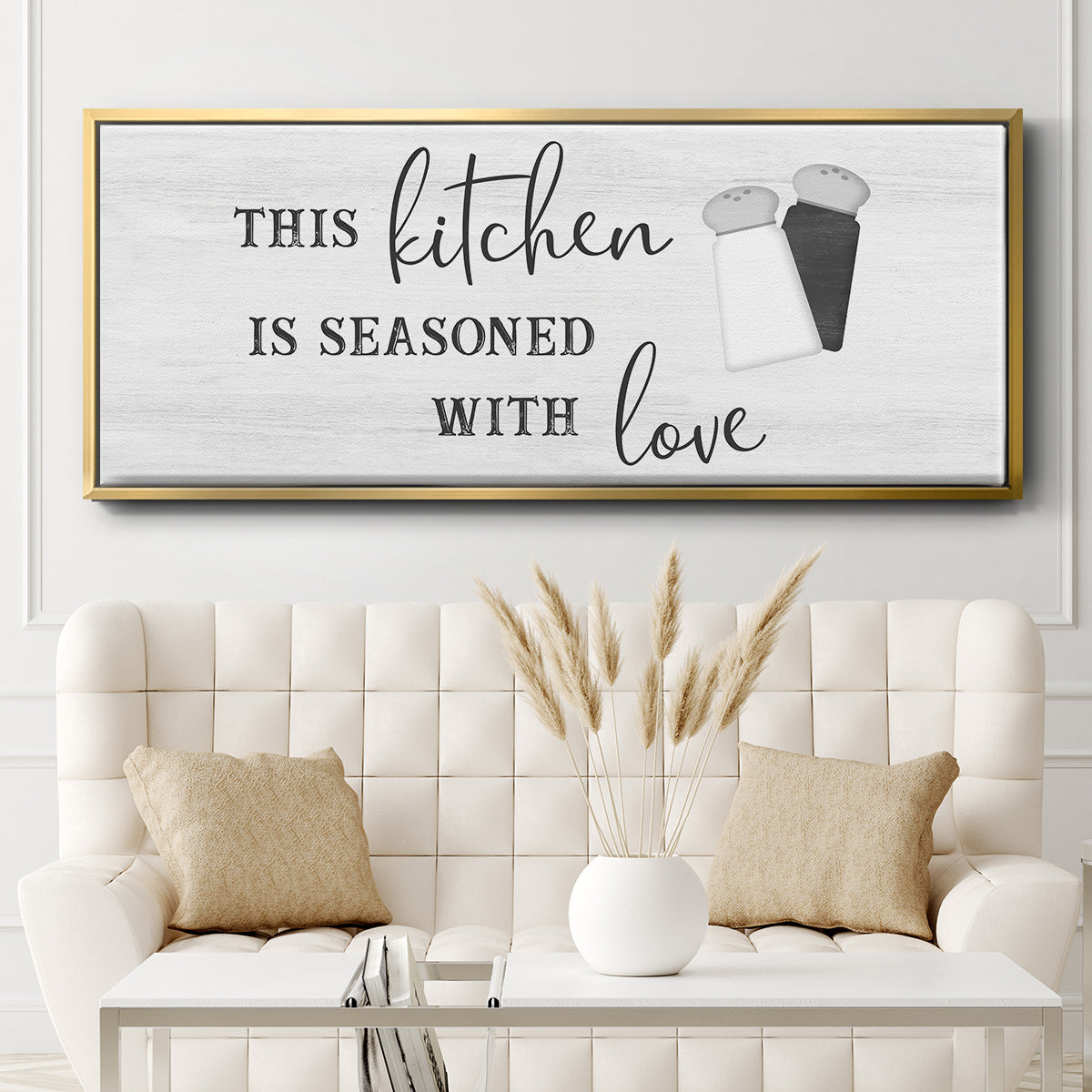 Seasoned with Love - Floater Framed Canvas Print