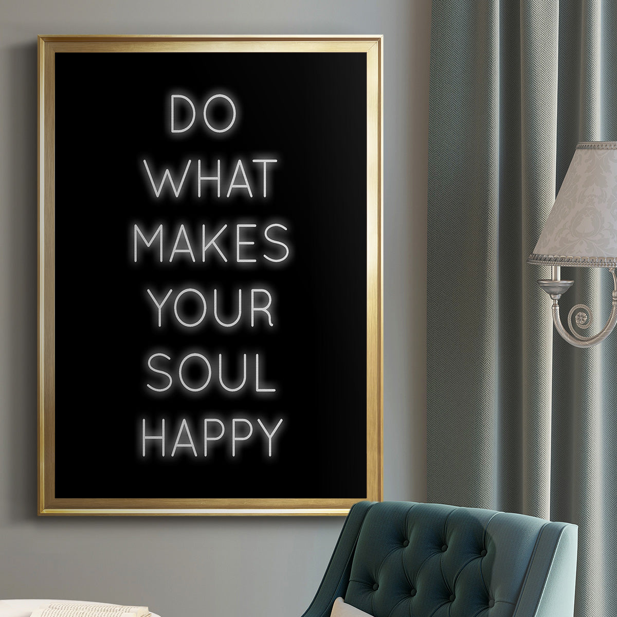 Soul Happy - Modern Framed Canvas Print