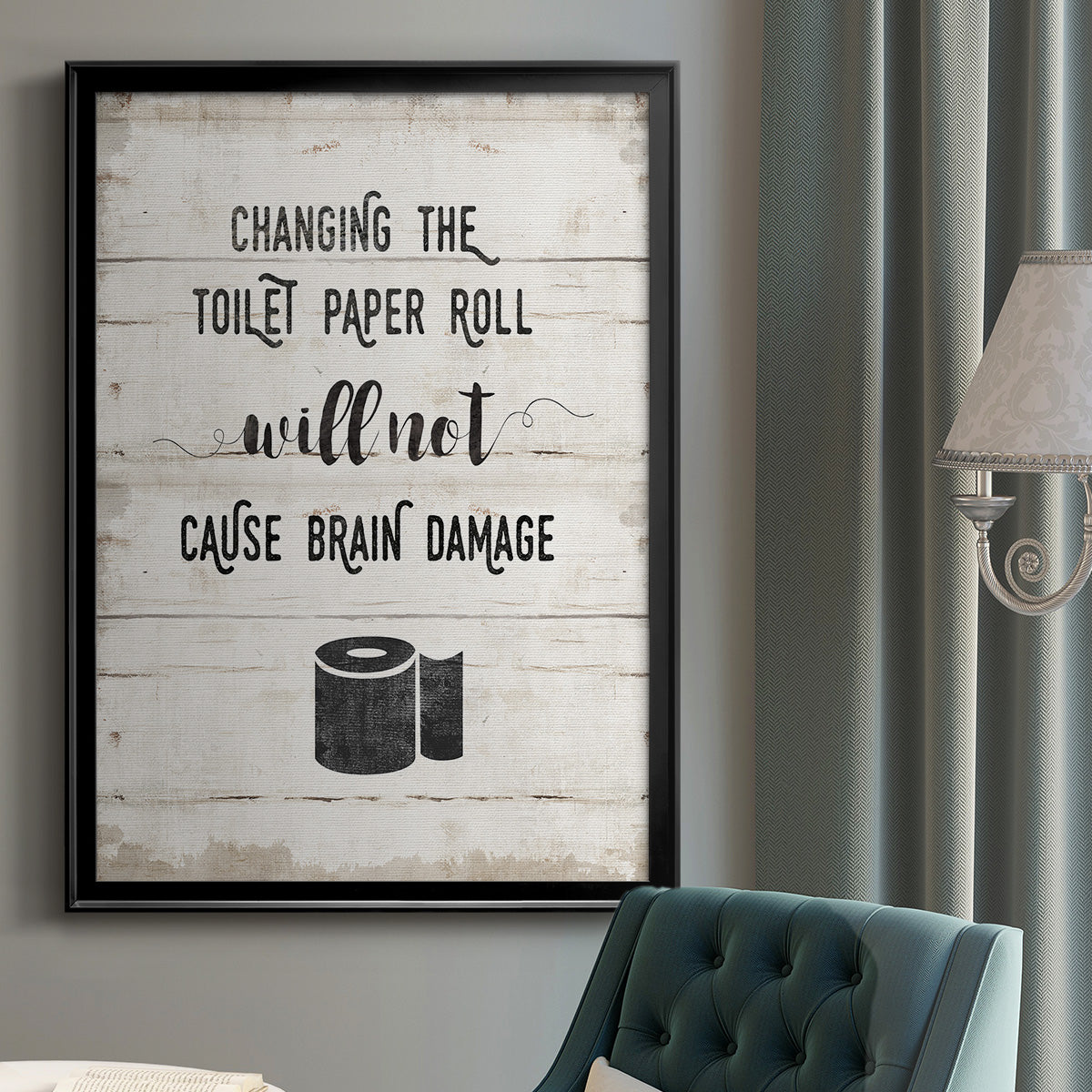 Changing the Roll - Modern Framed Canvas Print