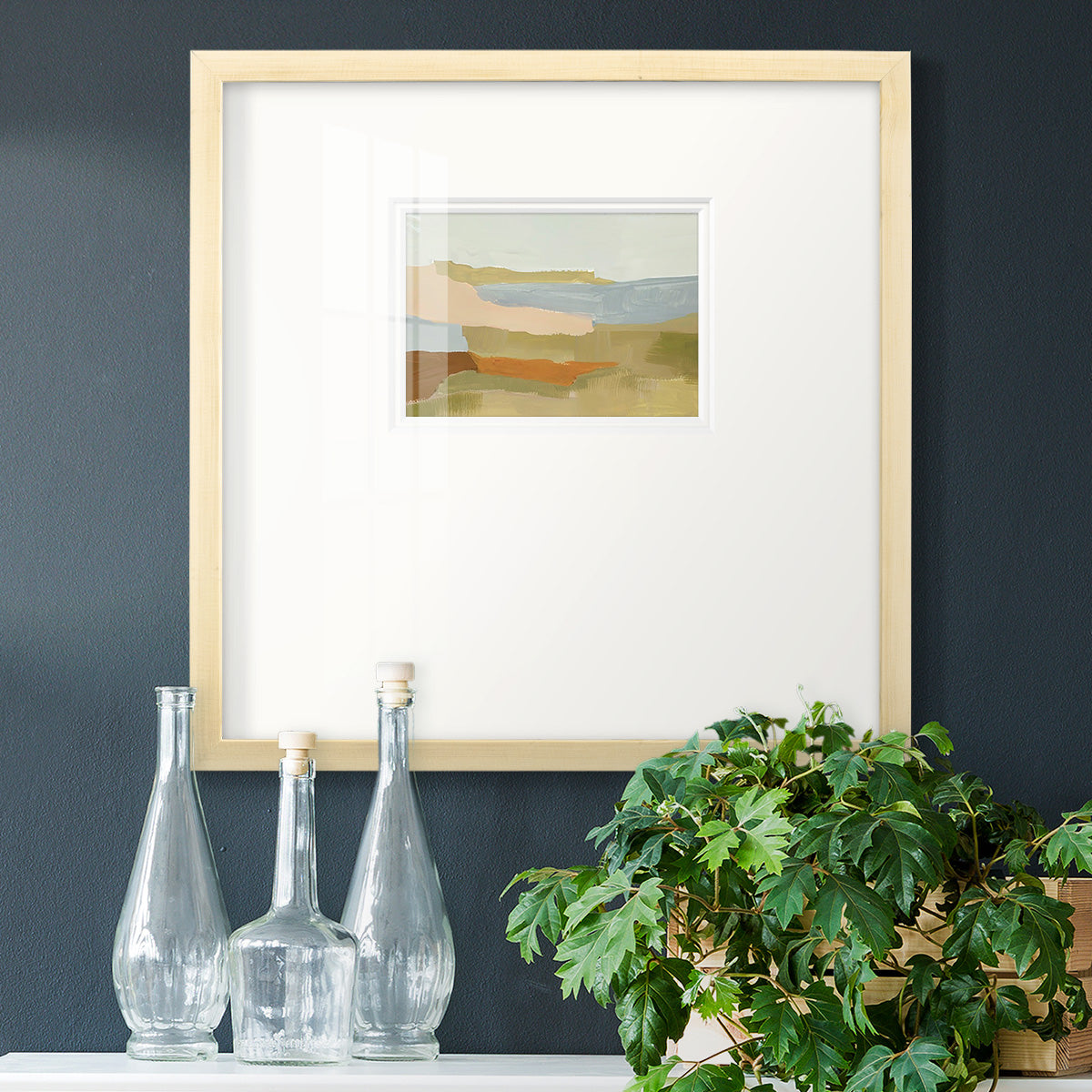 Stacked Landscape IV Premium Framed Print Double Matboard