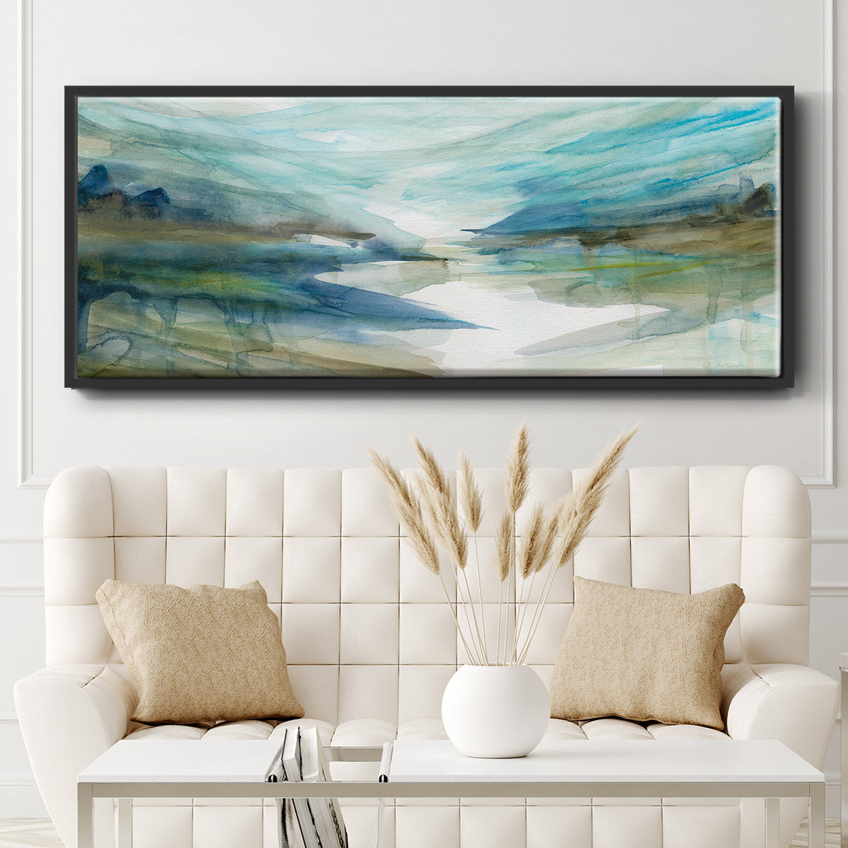 Spring Reflection II - Floater Framed Canvas Print