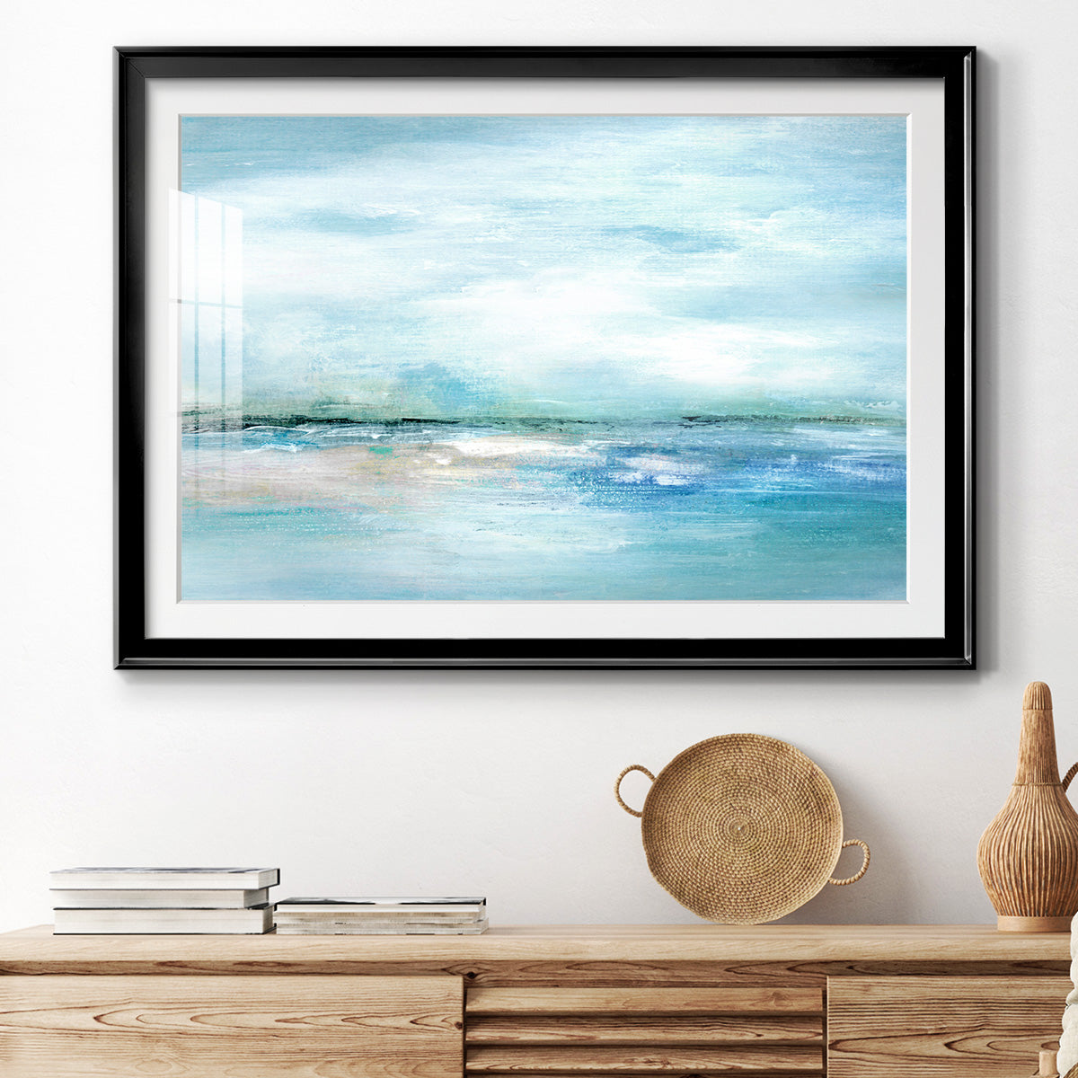 Silhouette Sunset - Modern Framed Art Print