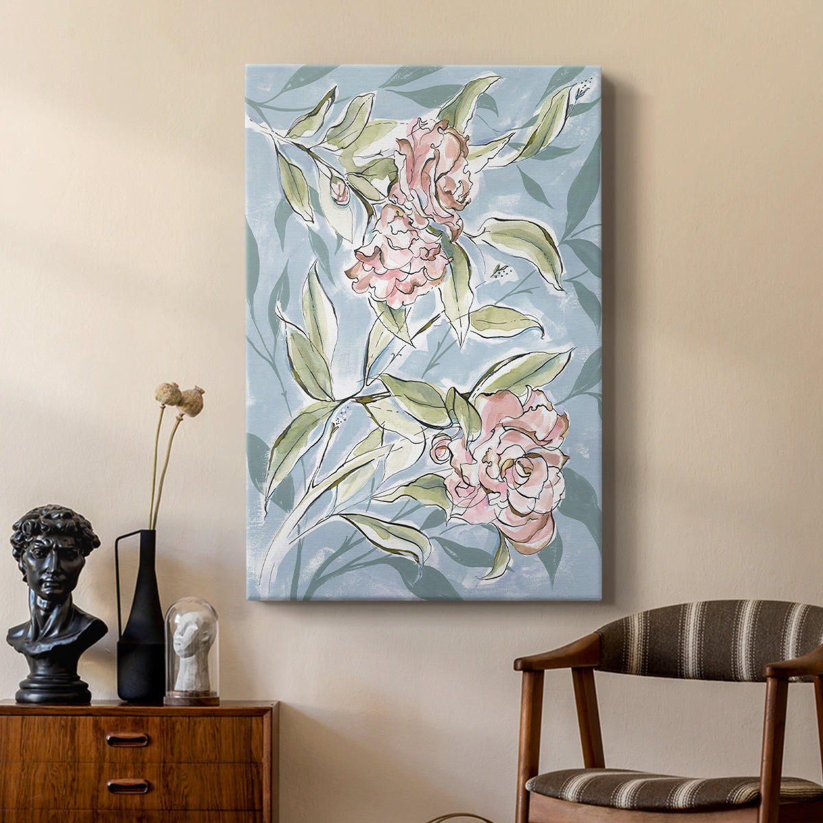 Faded Camellias I - Canvas Art Print