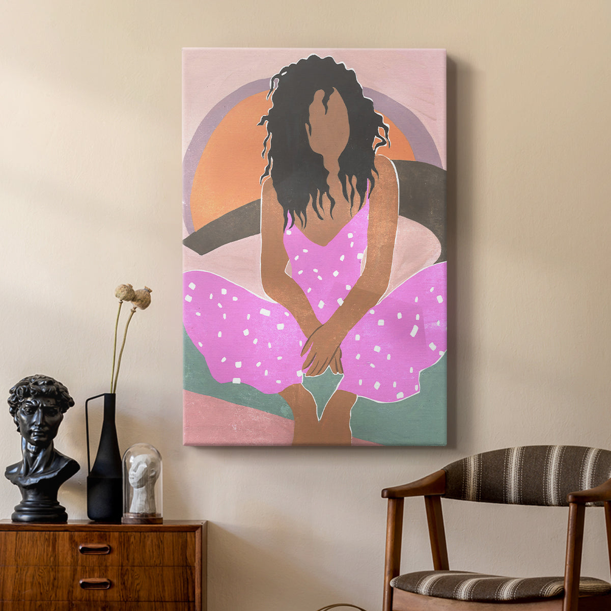 Curly Lady IV - Canvas Art Print