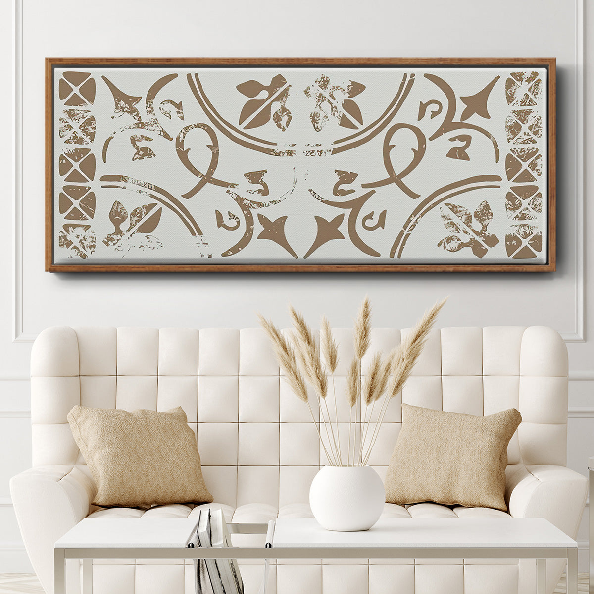 Ceramic Tile Collection D - Floater Framed Canvas Print