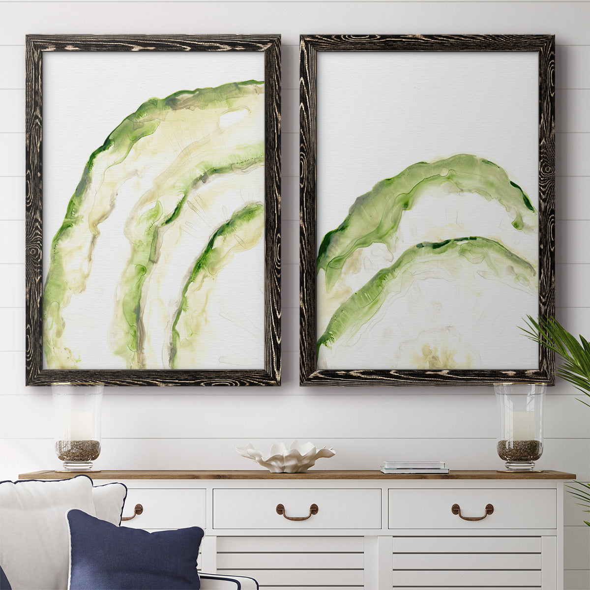 Lichen Halo I - Premium Framed Canvas 2 Piece Set - Ready to Hang