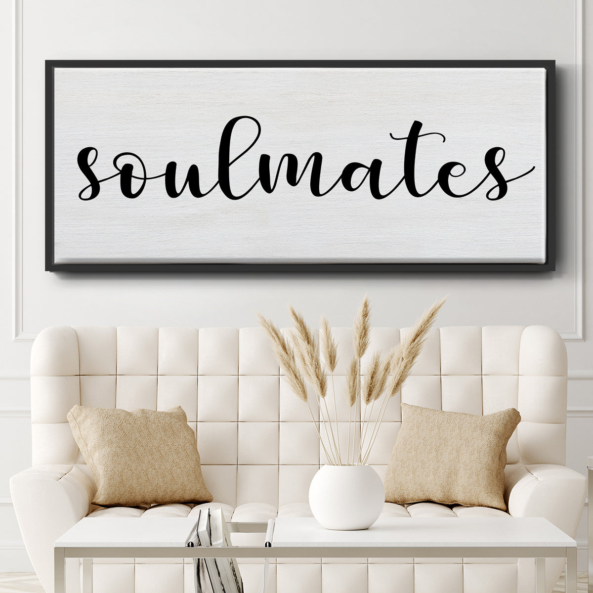 Soulmates - Floater Framed Canvas Print