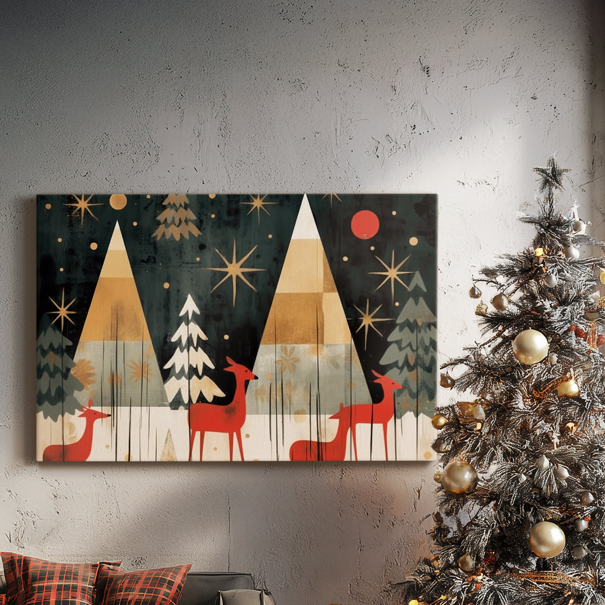 Twilight of Warm Lantern Icicles - Canvas Art Print