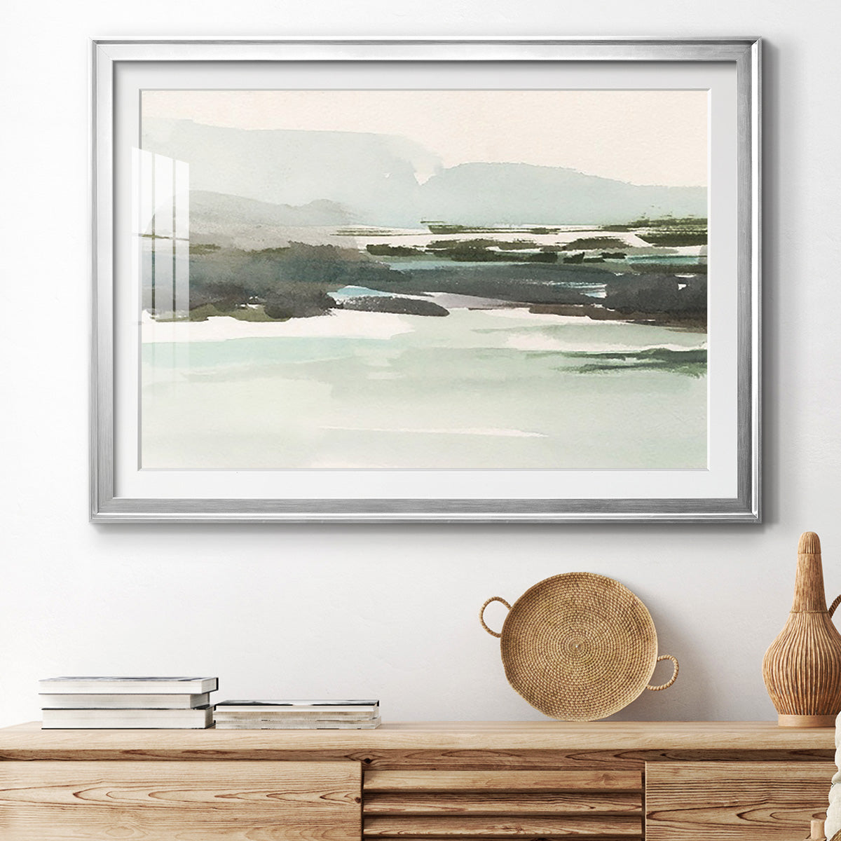 Turquoise Marsh I Premium Framed Print - Ready to Hang