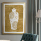 Golden Urn II - Modern Framed Canvas Print