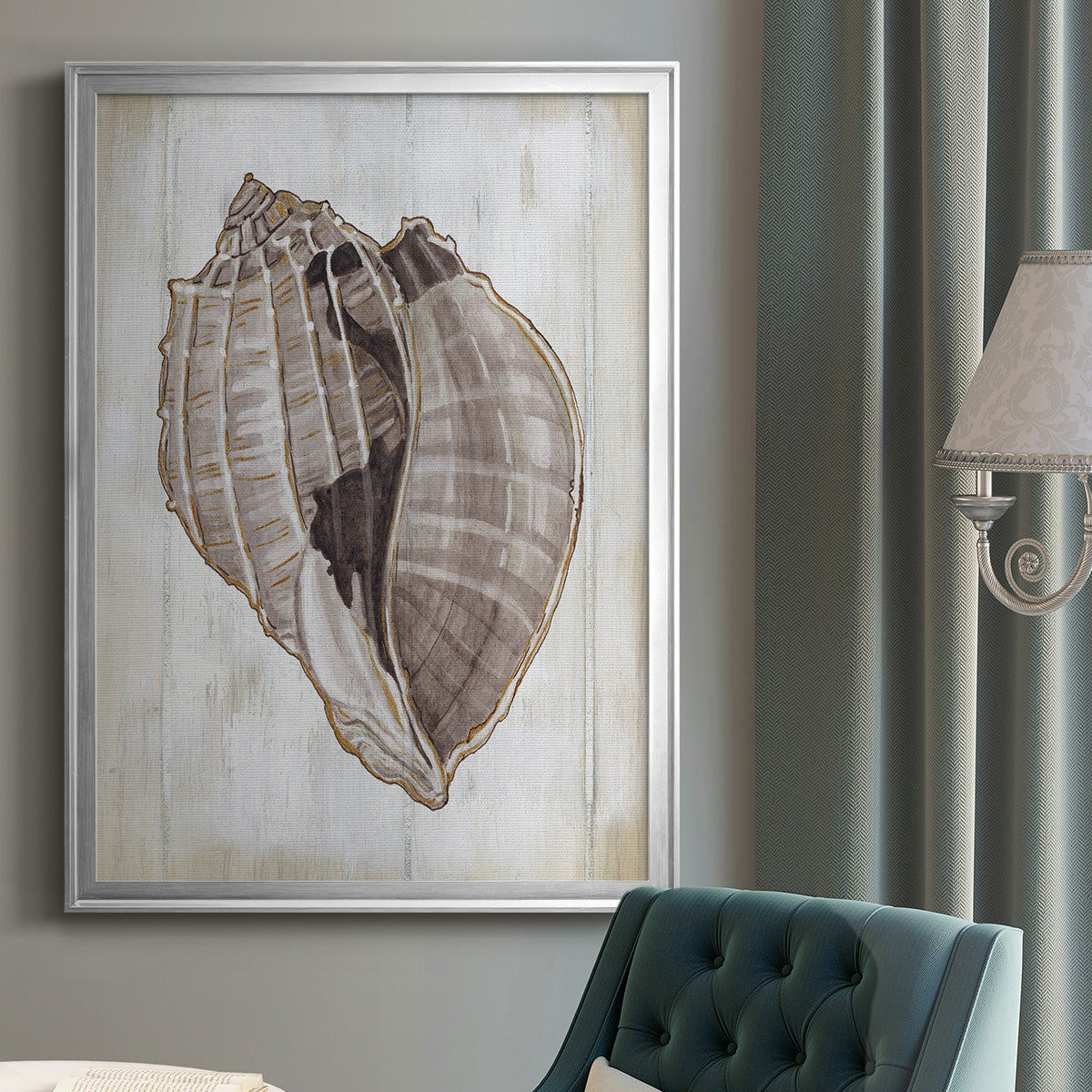 Ocean Cone II - Modern Framed Canvas Print