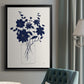 Indigo Sketch Bouquet II - Modern Framed Canvas Print