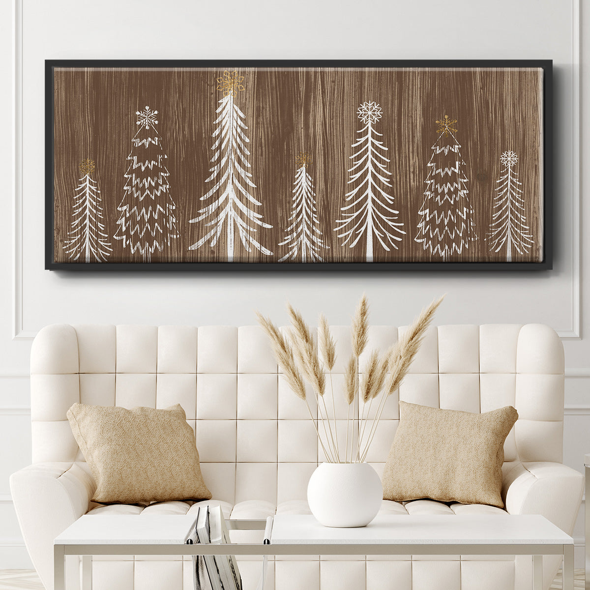 Barnwood Wonderland Collection D - Floater Framed Canvas Print
