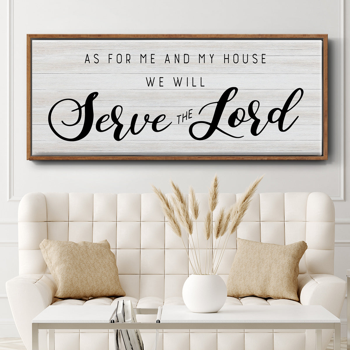 Serve the Lord - Floater Framed Canvas Print