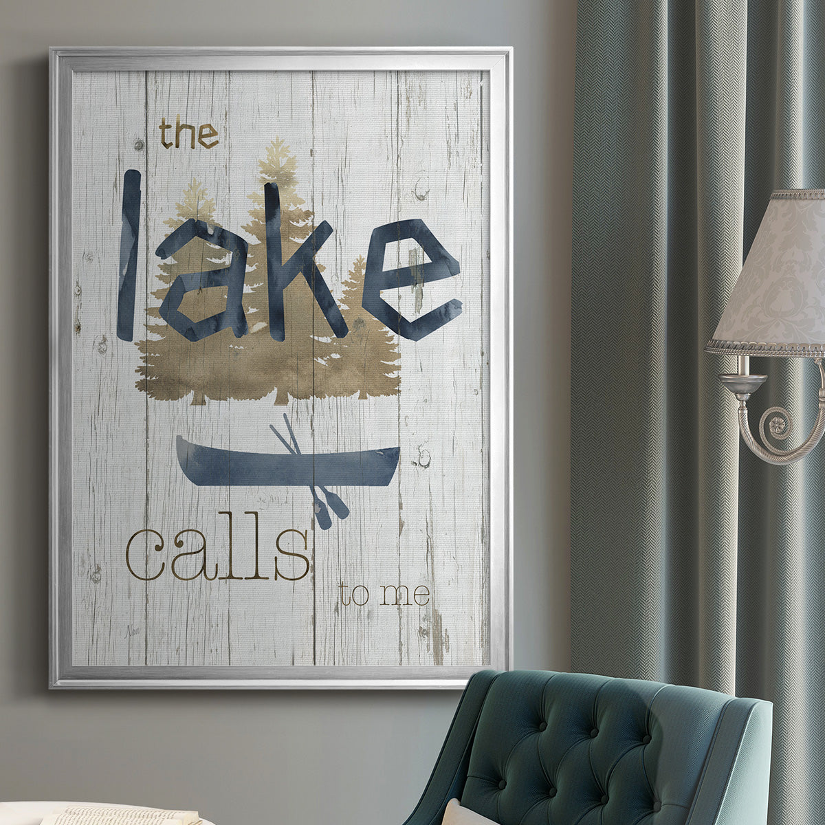 Lake Calls Me - Modern Framed Canvas Print