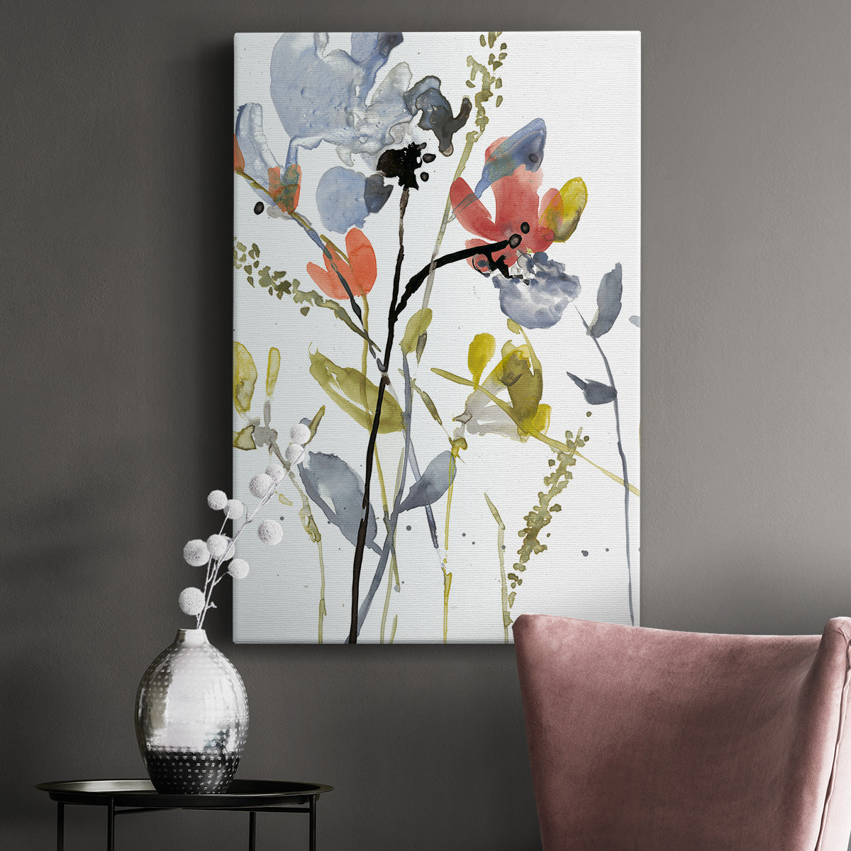 Flower Overlay II - Canvas Art Print