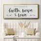 Faith Hope Love - Floater Framed Canvas Print