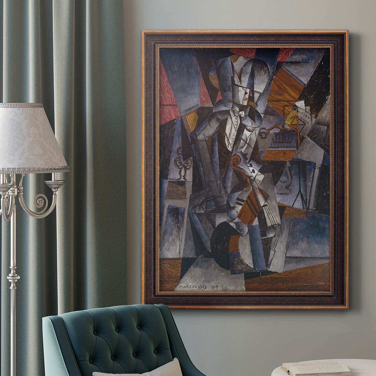 The Musician - Ornate Framed Canvas Print