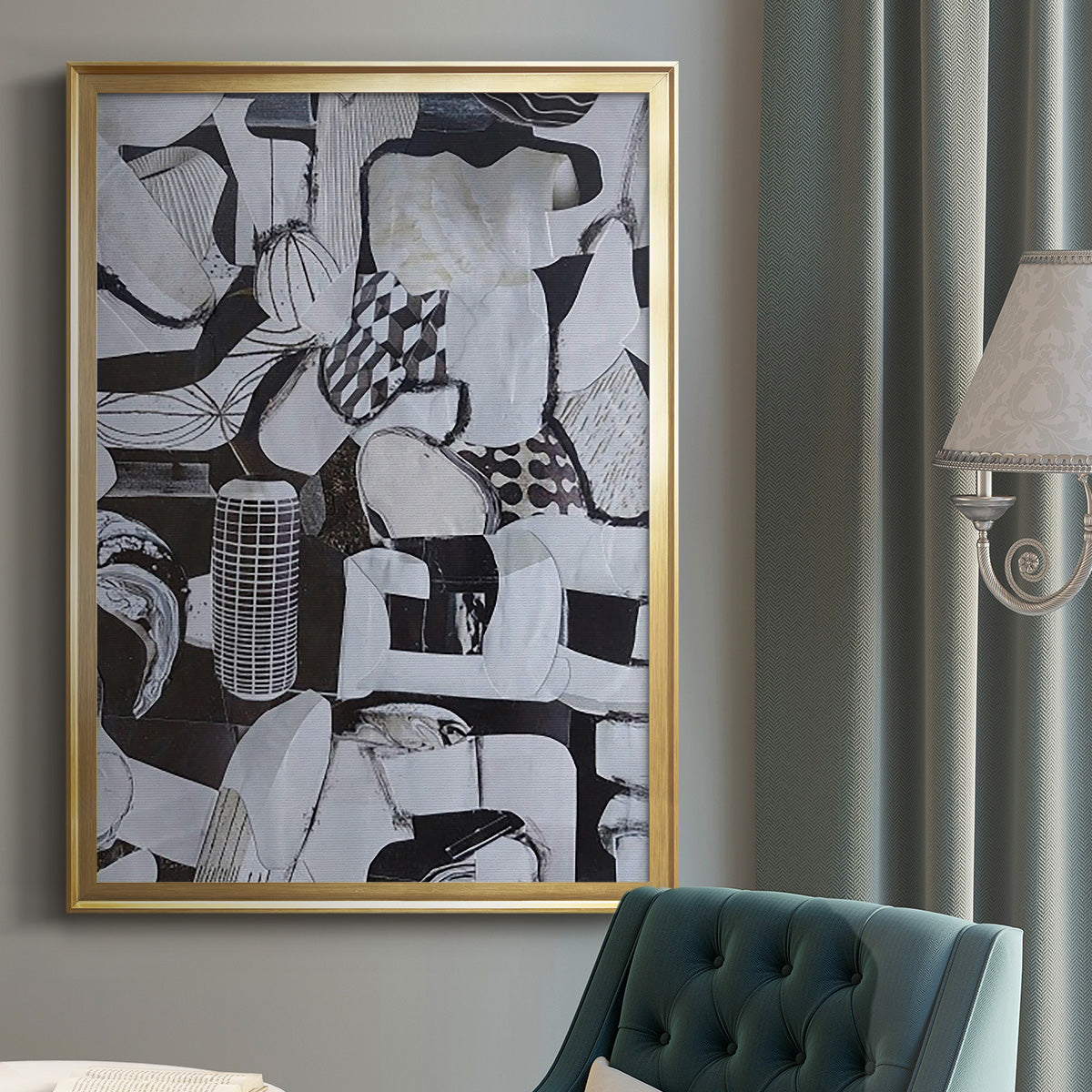 Beverlywood City Forms - Modern Framed Canvas Print