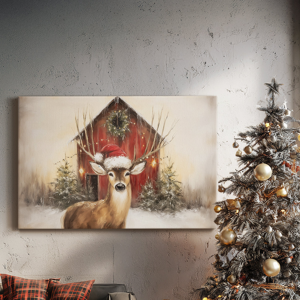 Gilded Manger Serenade - Canvas Art Print