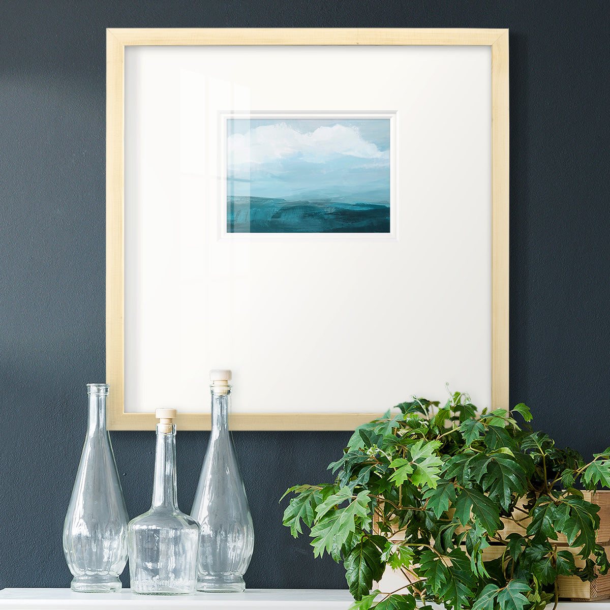 Azure Rising II Premium Framed Print Double Matboard