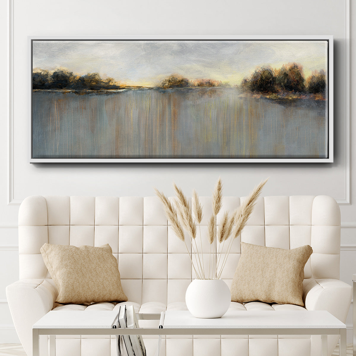 Rain at Dawn - Floater Framed Canvas Print